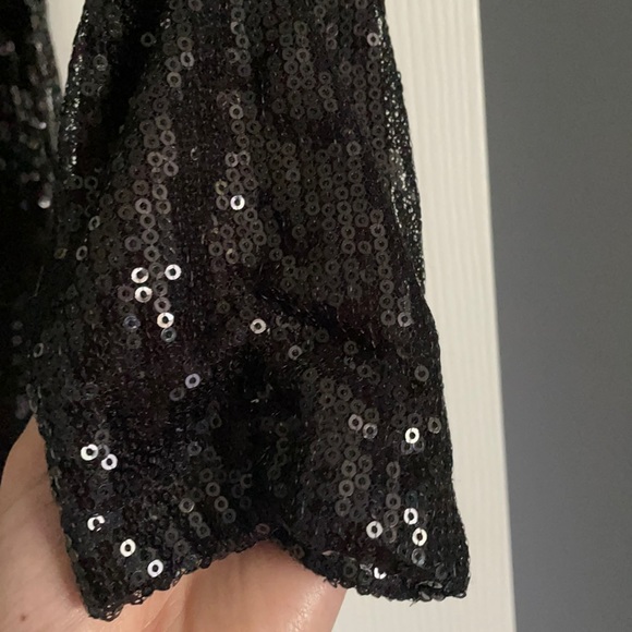 Black Sequin Blazer - Picture 3 of 4